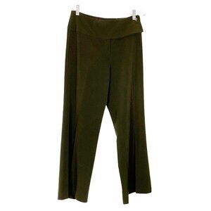 MARGARET M Women Wide Leg Pants Trousers Sz 6 Green Career Modern Casual 51-18
